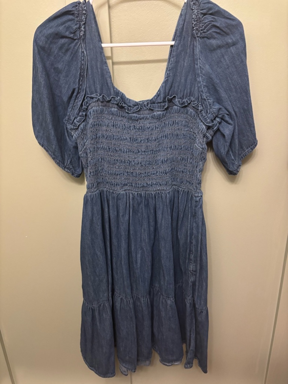 GAP Denim Smocked Dress - Blue